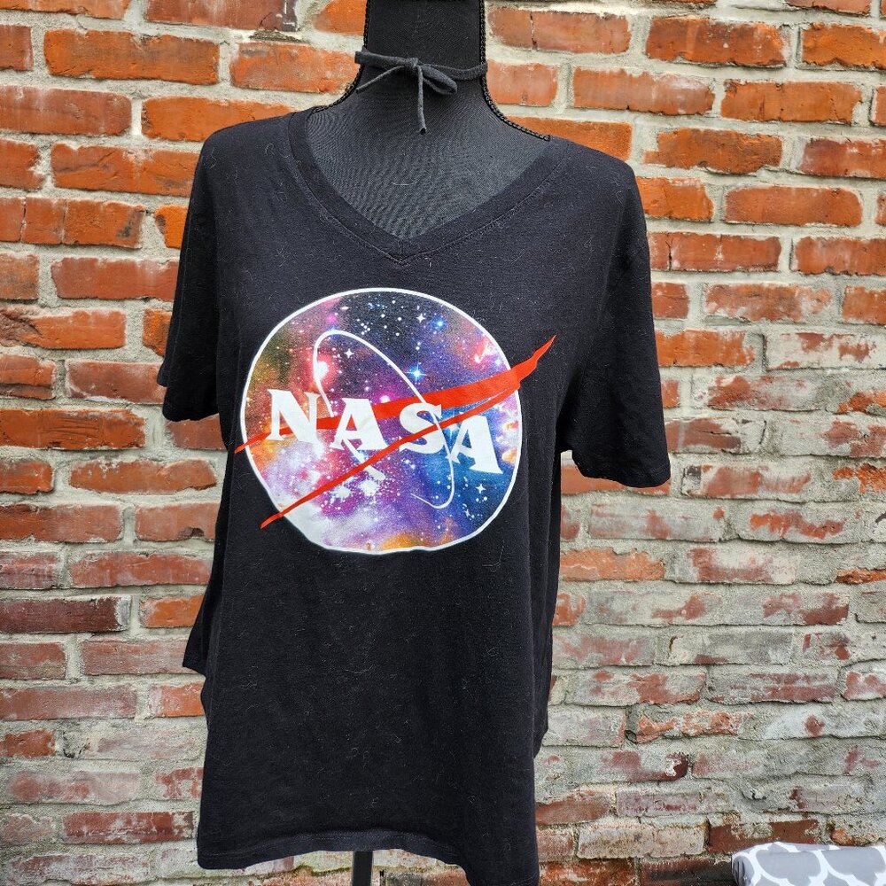 Galaxy Print Nasa V-Neck